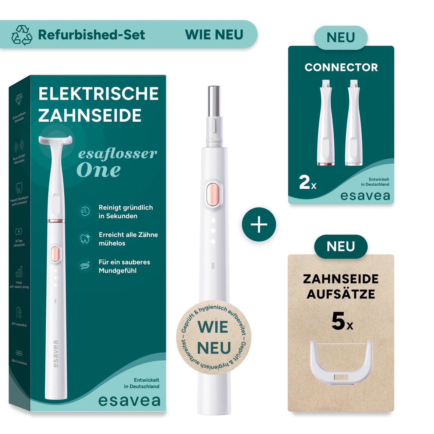 Refurbished-Set – esaflosser One wiederaufbereitet