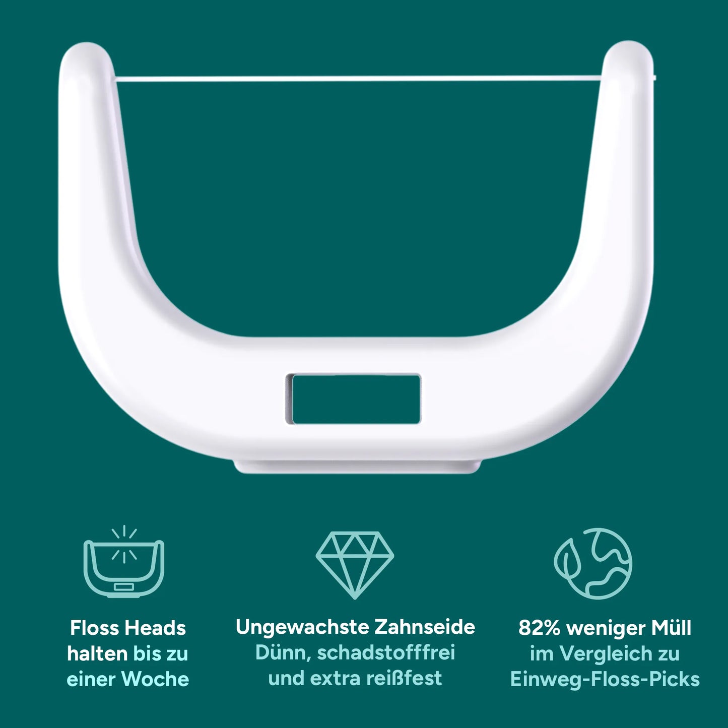 Nachhaltige Floss Heads für esaflosser One – elektrische Zahnseide als umweltfreundliche Zahnseide Alternative zu Einweg Zahnseide Sticks