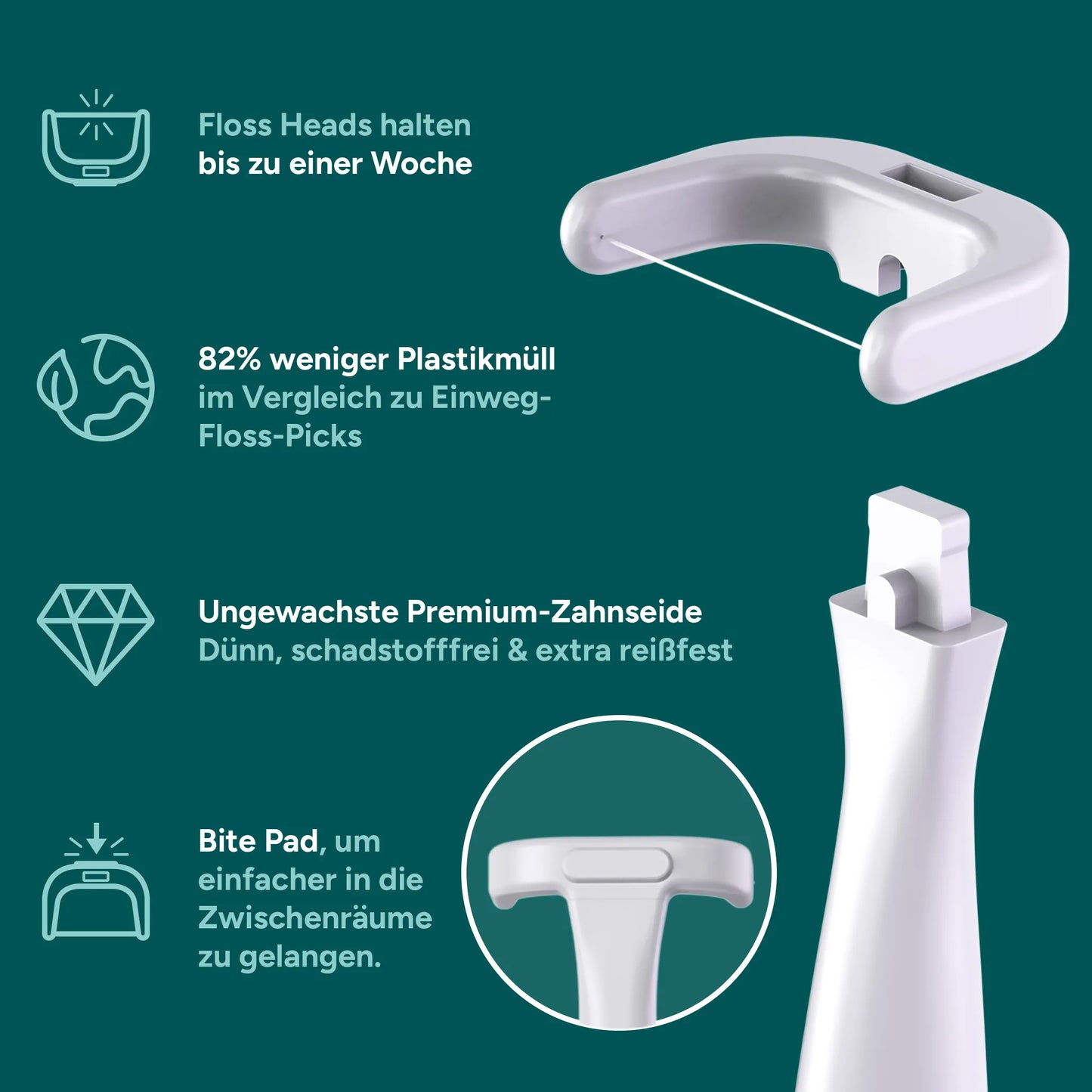Floss Heads – Ersatzköpfe für elektrische Zahnseide esaflosser One