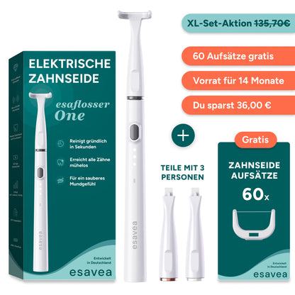 Elektrische Zahnseide XL-Set inkl. 60 Aufsätzen