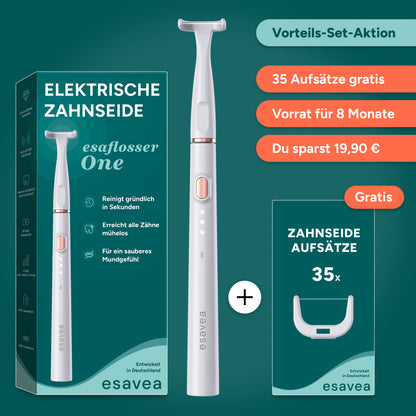 Elektrische Zahnseide Vorteils-Set inkl. 35 Aufsätzen