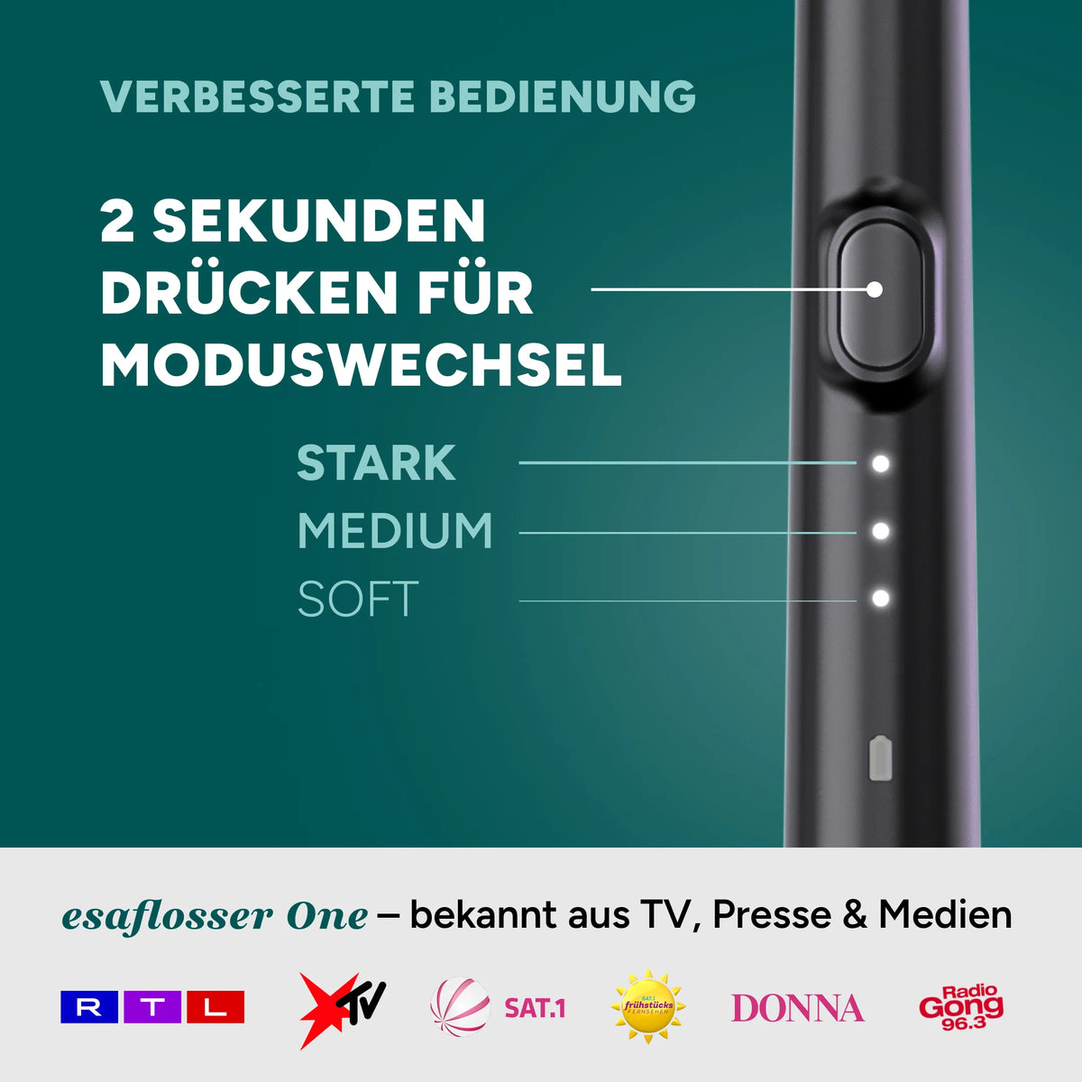 Elektrische Zahnseide Vorteils-Set inkl. 35 Aufsätzen