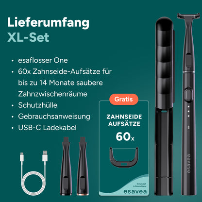 Elektrische Zahnseide XL-Set inkl. 60 Aufsätzen