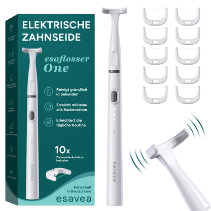 esaflosser One – Elektrische Zahnseide inkl. 10 Aufsätzen