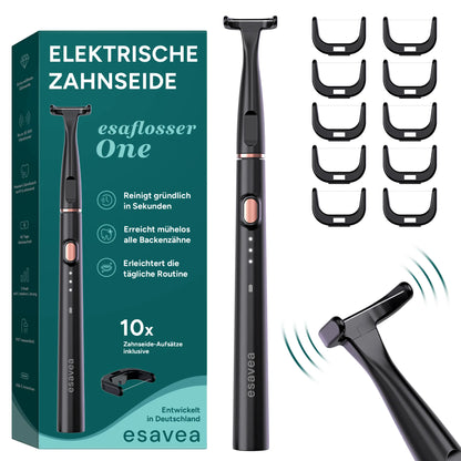 esaflosser One – Elektrische Zahnseide inkl. 10 Aufsätzen