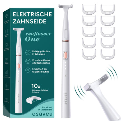 esaflosser One – Elektrische Zahnseide inkl. 10 Aufsätzen