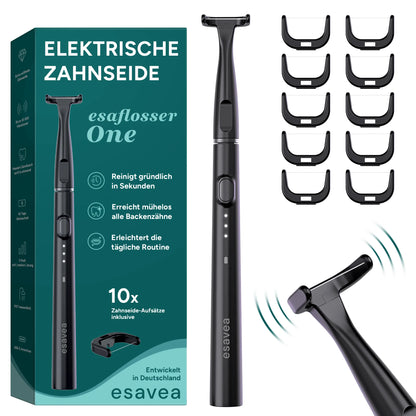 esaflosser One – Elektrische Zahnseide inkl. 10 Aufsätzen
